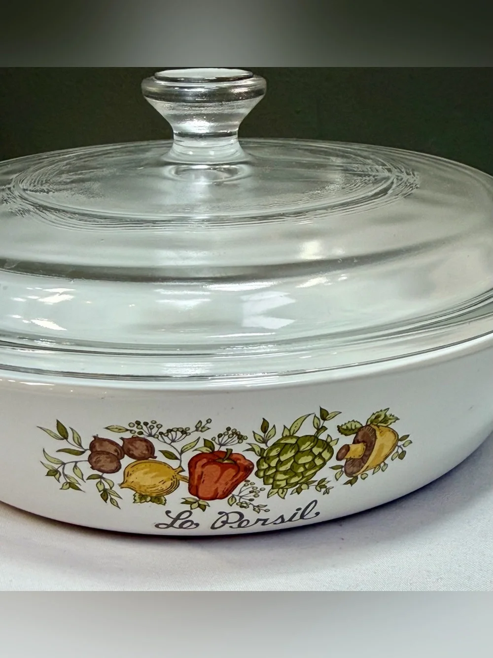 CORNING WARE Spice of Life Skillet Handle P-83-B + Lid P-83-C Le Persil 6-1/2